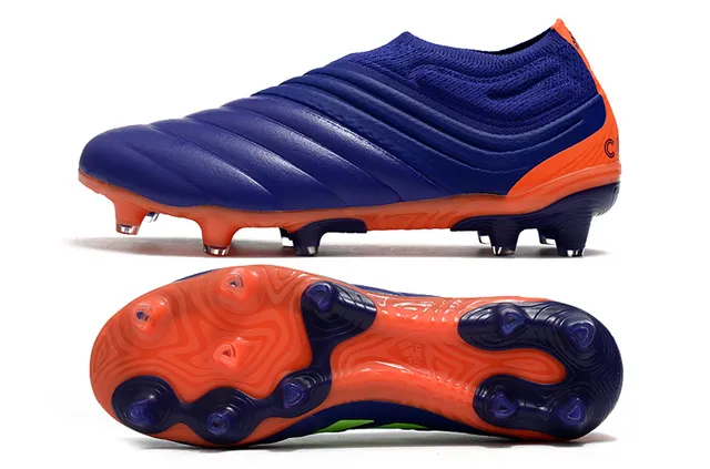 Adidas Copa Bleu Orange Chaussettes Ajustées Col Tricoté Ante-Pied Sculpté Relief Superposition Terrain Ferme Chaussures de Football 23