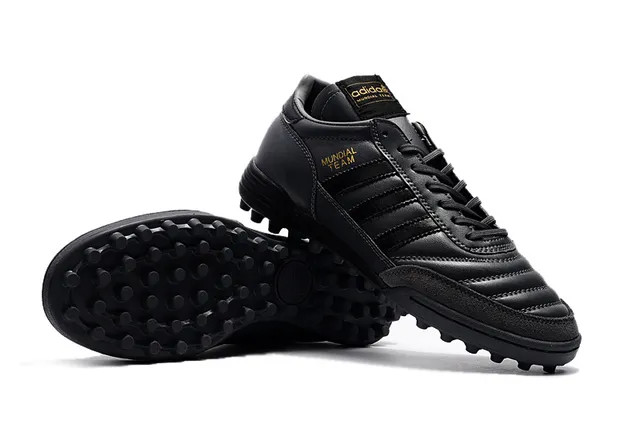 Adidas Copa Mundial Zapatos de Fútbol Negro Dorado Césped Artificial 3