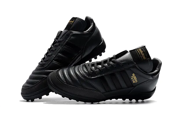 Adidas Copa Mundial Zapatos de Fútbol Negro Dorado Césped Artificial 9