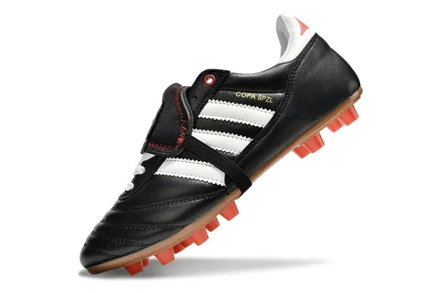 Adidas Copa SPZL Preto Branco Laranja Chuteiras de futebol para grama firme 3