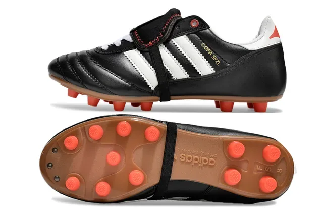 Adidas Copa SPZL Preto Branco Laranja Chuteiras de futebol para grama firme 6
