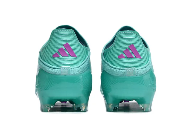 Adidas F50 Azul Rosa Bajo-Corte Ajuste Calcetín Parte Superior Sintético Texturizado Cáscara Suelo Firme Zapatos de Fútbol 4