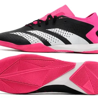Adidas Falcon Essence Black Pink Perforated Synthetic Indoor Soccer Shoes