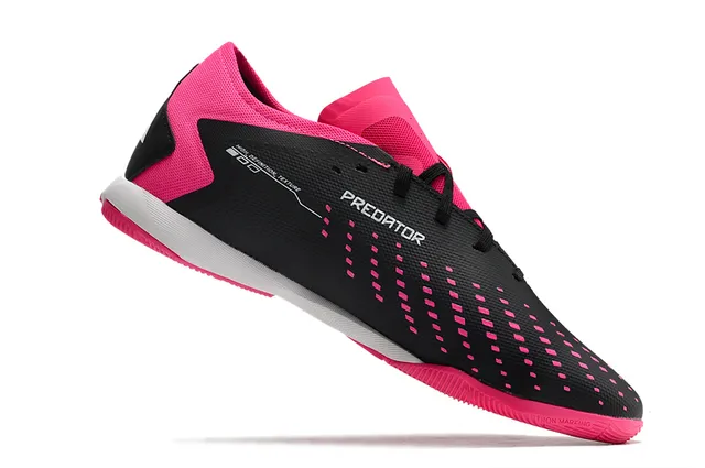 Adidas Falcon Essence Preto Rosa Perfurado Sintético Sapatos de futebol indoor 6