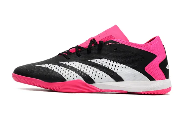 Adidas Falcon Essence Preto Rosa Perfurado Sintético Sapatos de futebol indoor 8