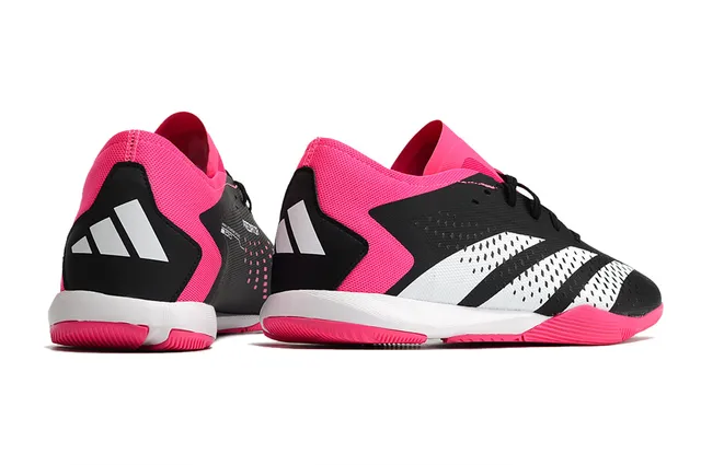 Adidas Falcon Essence Preto Rosa Perfurado Sintético Sapatos de futebol indoor 10