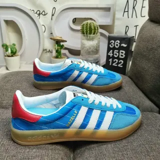 Adidas Gazelle أزرق أحمر أبيض حذاء رياضي نمط حياة