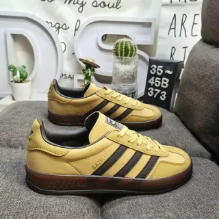 Adidas Gazelle أصفر خردل أسود غوم أحذية أسلوب حياة
