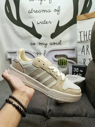 Adidas Green Purple Low-Top Three-Stripe Side Panel Lifestyle Sneakers 5