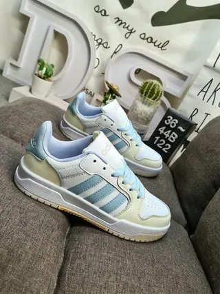 Adidas Green Purple Low-Top Three-Stripe Side Panel Lifestyle Sneakers 19