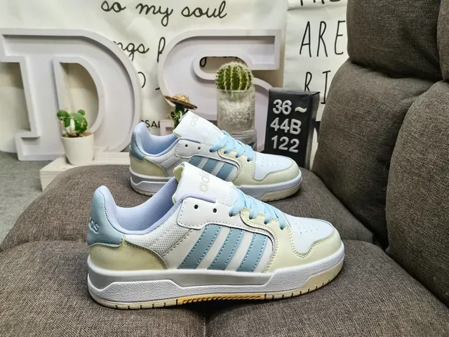 Adidas Green Purple Low-Top Three-Stripe Side Panel Lifestyle Sneakers 21