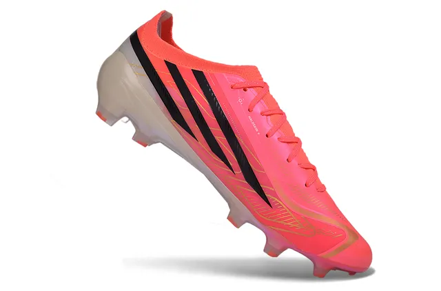 Adidas وردي أسود Low-Cut Speed Boot قفص صناعي الوجه العلوي Firm-Ground أحذية كرة القدم 2