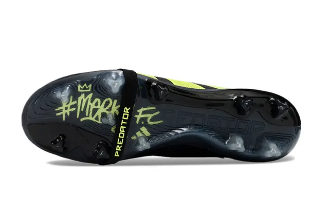 Adidas Predator Noir et Vert Néon Chaussures de Football pour Sol Ferme 6