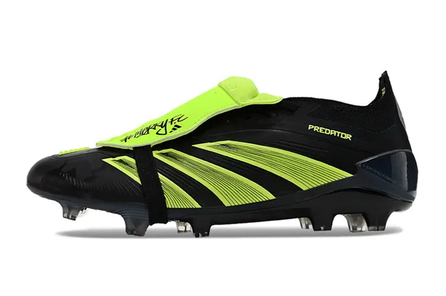 Adidas Predator Noir et Vert Néon Chaussures de Football pour Sol Ferme 8