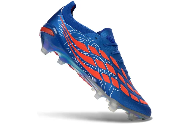 Adidas Predator Bleu Argenté Bas Haut Synthétique Iridescent Translucide Semelle Sol Firm-Ground Chaussures de Football 2