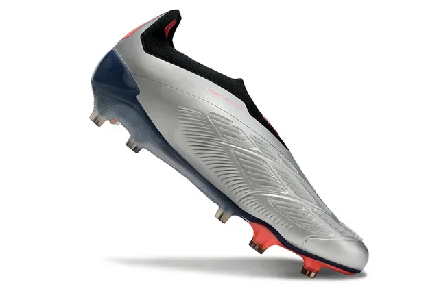 Adidas Predator Silver Navy Red Firm-Ground Soccer Shoes 2