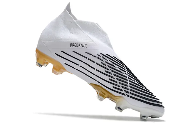 Adidas Predator branco preto dourado Firm-Ground Sapatos de futebol 10