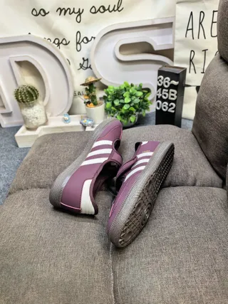Adidas Purple White Laceless Mary Jane Velcro Strap Lifestyle Sneakers 6