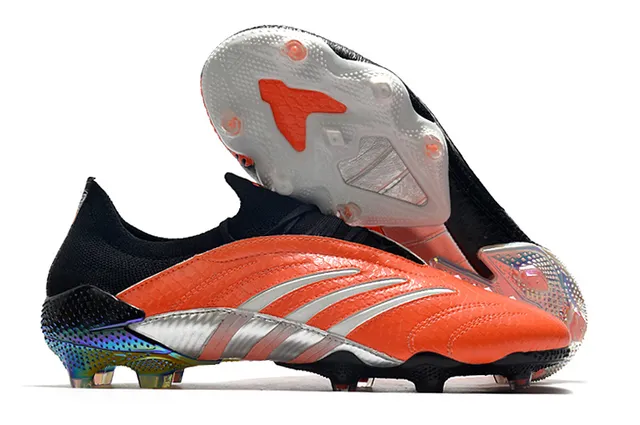 Adidas Vermelho Preto Baixo Corte Ajuste de Meia Parte Superior Couro Sintético Texturizado Superfície Firme Sapatos de Futebol 5
