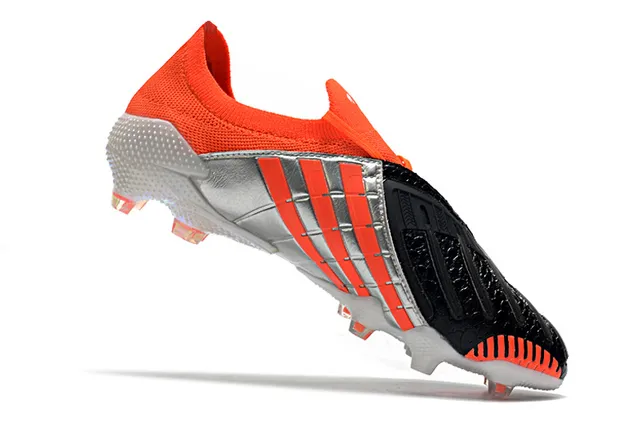 Adidas Vermelho Preto Baixo Corte Ajuste de Meia Parte Superior Couro Sintético Texturizado Superfície Firme Sapatos de Futebol 7