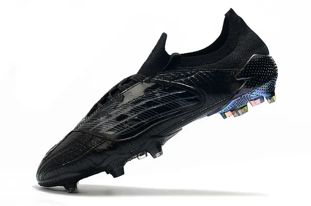 Adidas Vermelho Preto Baixo Corte Ajuste de Meia Parte Superior Couro Sintético Texturizado Superfície Firme Sapatos de Futebol 21