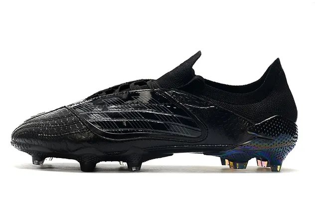 Adidas Vermelho Preto Baixo Corte Ajuste de Meia Parte Superior Couro Sintético Texturizado Superfície Firme Sapatos de Futebol 22