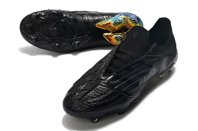 Adidas Vermelho Preto Baixo Corte Ajuste de Meia Parte Superior Couro Sintético Texturizado Superfície Firme Sapatos de Futebol 23