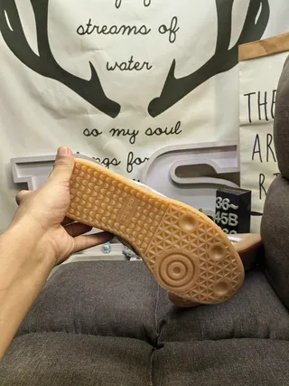 أديداس سامبا بيج و أبيض ميش سويد سليب أون لايف ستايل سنيكرز 4