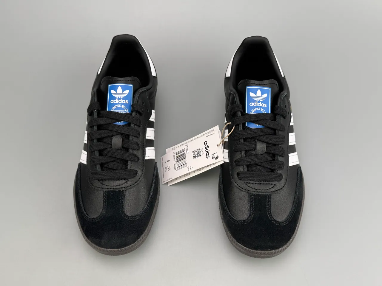 Adidas Samba काला और सफेद लाइफस्टाइल स्नीकर 5