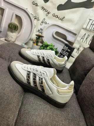 Adidas Samba Zapatillas Lifestyle con Rayas de Impresión de Leopardo 7