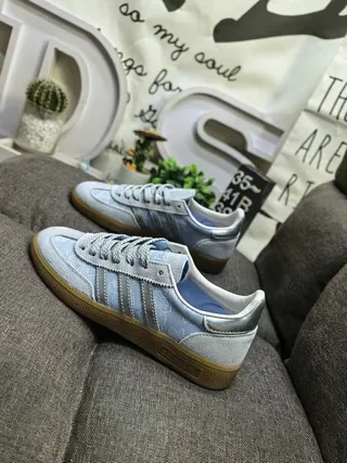 Adidas Samba OG حذاء أسلوب الحياة أزرق فاتح وفضي 7