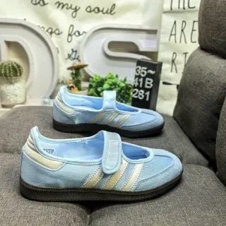 Adidas Samba OG أحذية رياضية أسلوب حياة أزرق فاتح شرائط كريمية