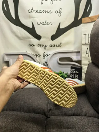 Adidas Samba OG Cinza claro Amarelo mostarda Laranja ferrugem Tênis lifestyle 4