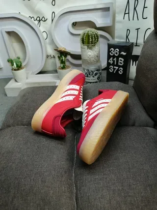 Adidas Samba Red and White Lifestyle Sneakers 6