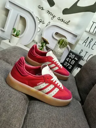 Adidas Samba Red and White Lifestyle Sneakers 9