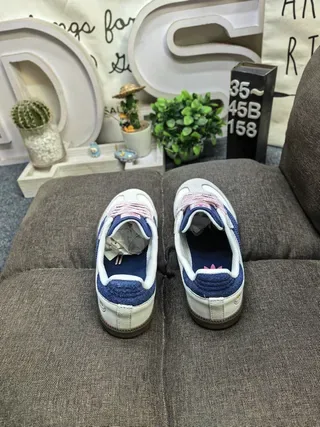 Adidas Samba Sneakers Blanc et Bleu Style de Vie 8