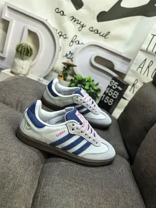Adidas Samba Sneakers Blanc et Bleu Style de Vie 9