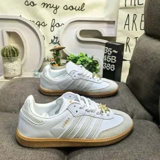 Adidas Samba أحذية أسلوب حياة أبيض وجوم