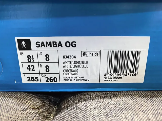 Adidas Samba Blanc et Bleu Clair Chaussures Lifestyle 2