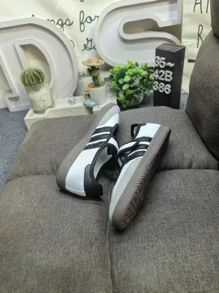 Adidas Samba Blanco Negro Gris zapatillas lifestyle 6