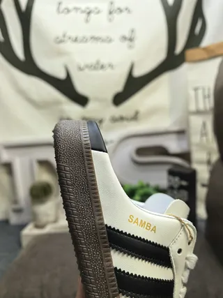 Adidas Samba 白棕胶生活方式运动鞋 3