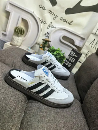 Adidas Samba 白棕胶生活方式运动鞋 9