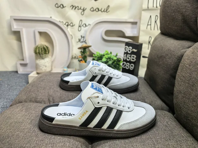 Adidas Samba 白棕胶生活方式运动鞋 11