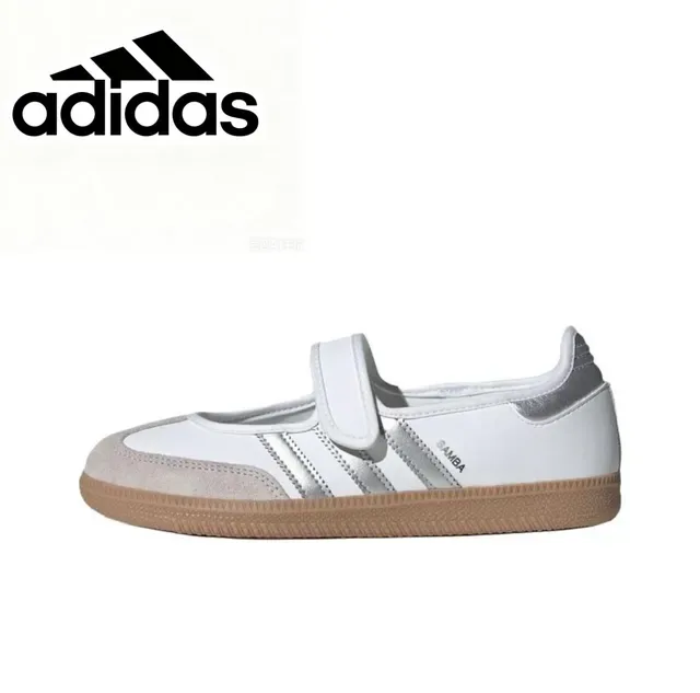 Adidas Samba 白色灰色口香糖生活方式运动鞋 23