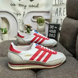 Adidas SL 72 أبيض أحمر بيج أحذية رياضية أسلوب حياة