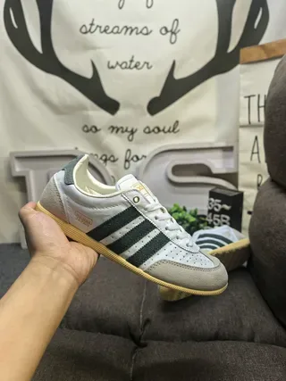 Adidas Spezial Tênis lifestyle de camurça branco e verde escuro 5