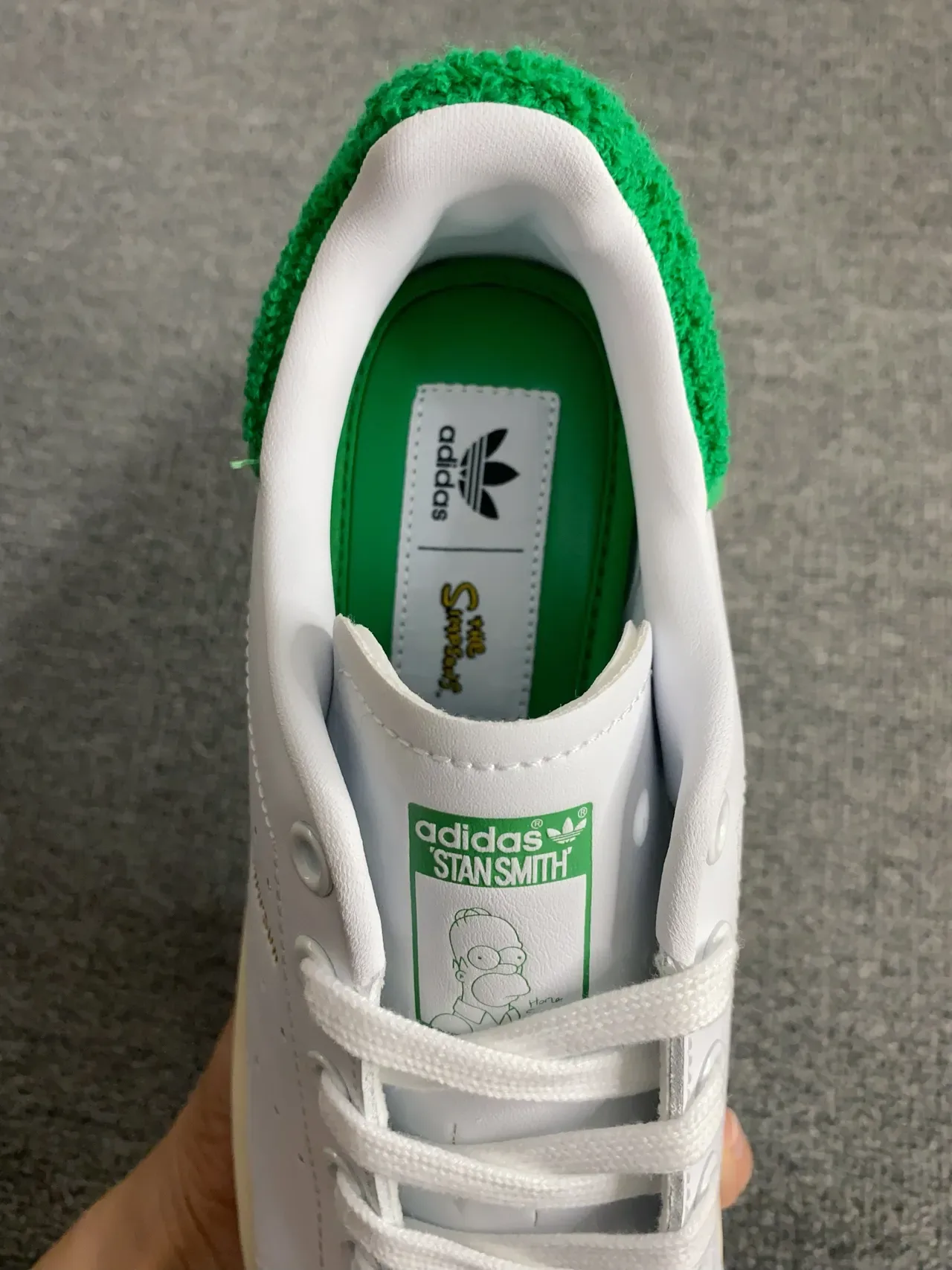 Adidas Stan Smith Homer Simpson Colaboração Branco e Verde Tênis Lifestyle 9