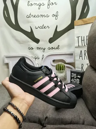 Adidas Superstar Chaussures lifestyle noir et rose 5