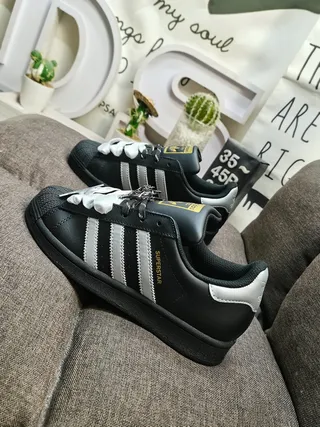 Adidas Superstar Chaussures Lifestyle Noires et Argentées Métalliques 7