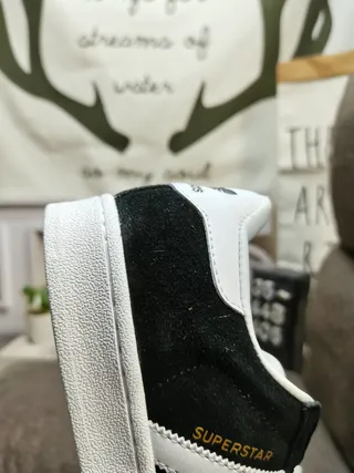 Adidas Superstar Black and White Lifestyle Sneakers 3